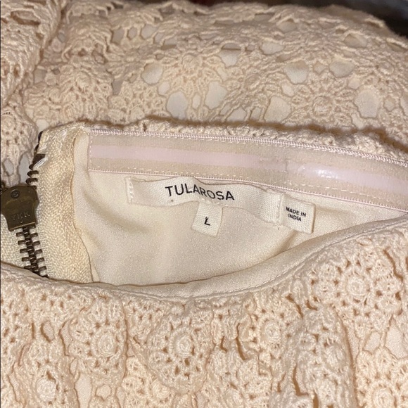 Tularosa Crochet Ditzy Floral Lace Off Shoulder Trapeze Dress - Picture 7 of 9